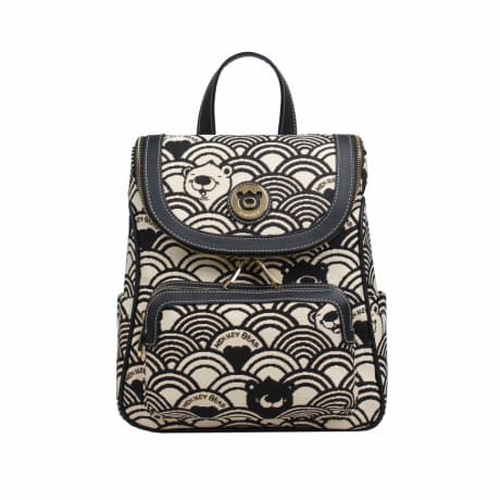 Backpack — BLACK WHITE WAVE