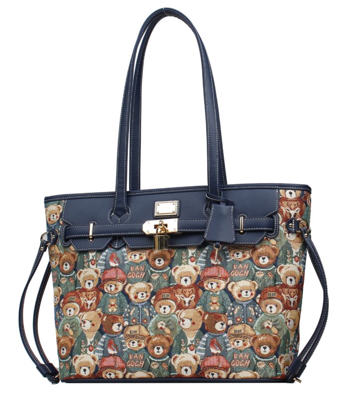Structured Tote Bag — GREEN  BEAR
