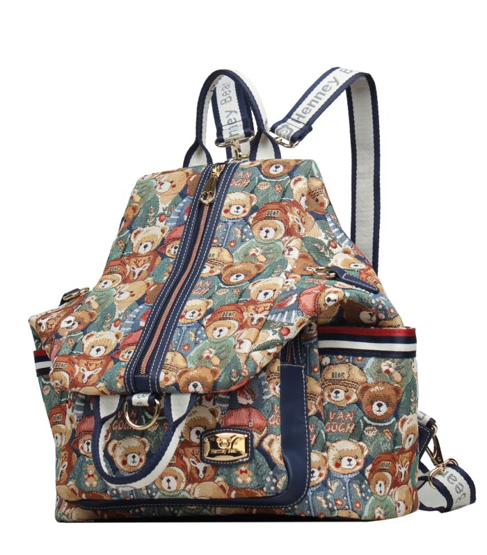 Rucksack-Style Backpack — GREEN BEAR