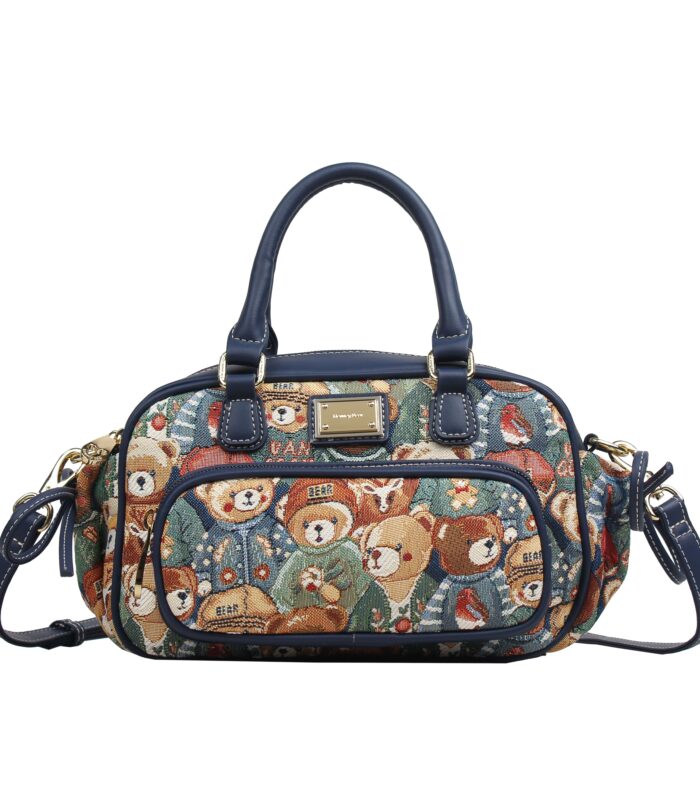 Bowling-Style Satchel — GREEN BEAR