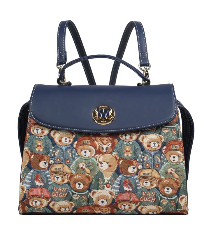 Dual-Function Top-Handle Satchel & Backpack— GREEN BEAR