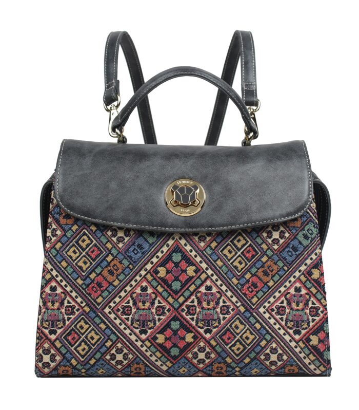Dual-Function Top-Handle Satchel & Backpack— VINTAGE CHECK