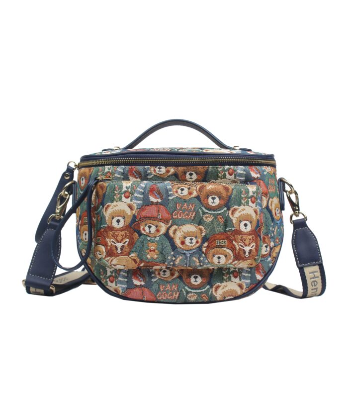 Round Crossbody Vanity Bag — GREEN  BEAR