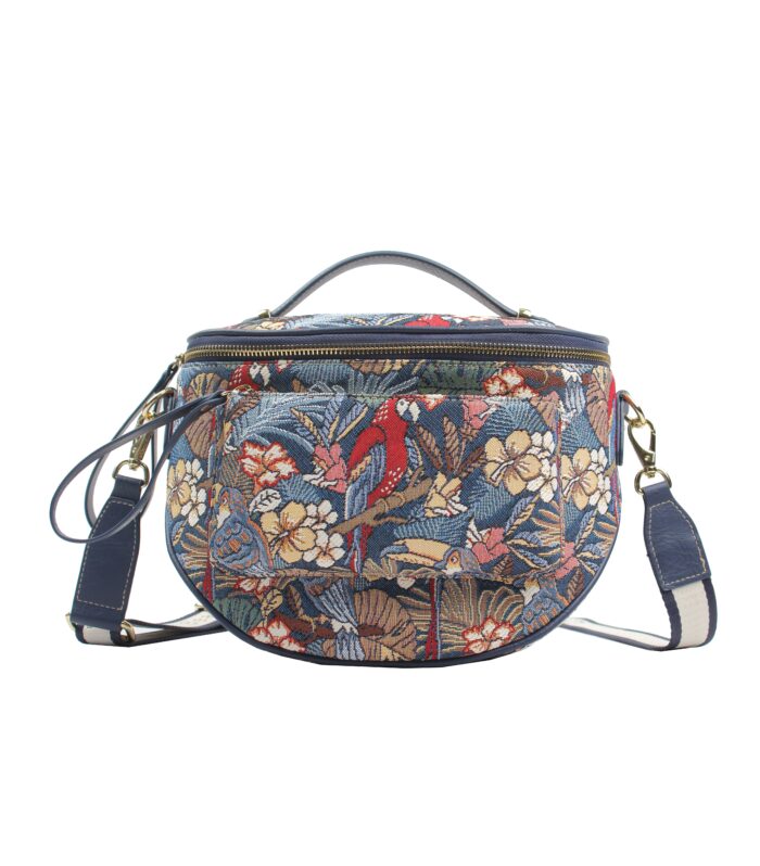 Round Crossbody Vanity Bag — PARROT SONG