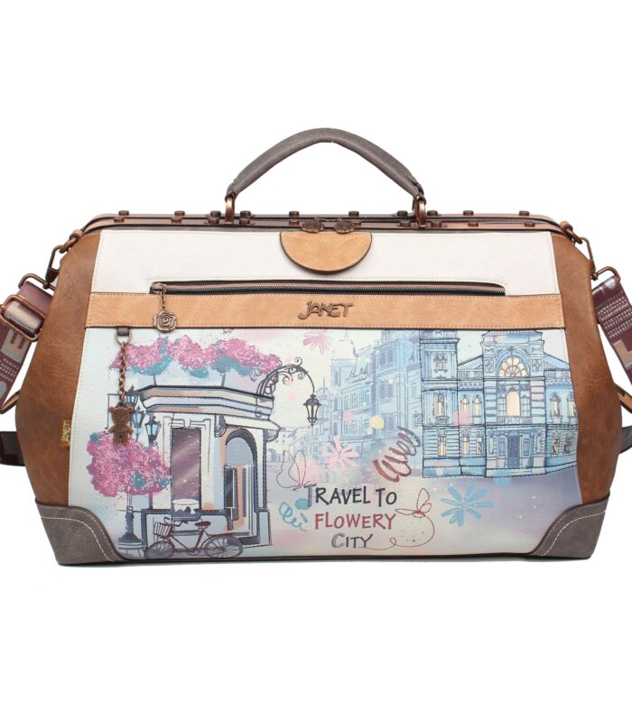 Top-Handle Weekender Bag — FLOWERY CITY