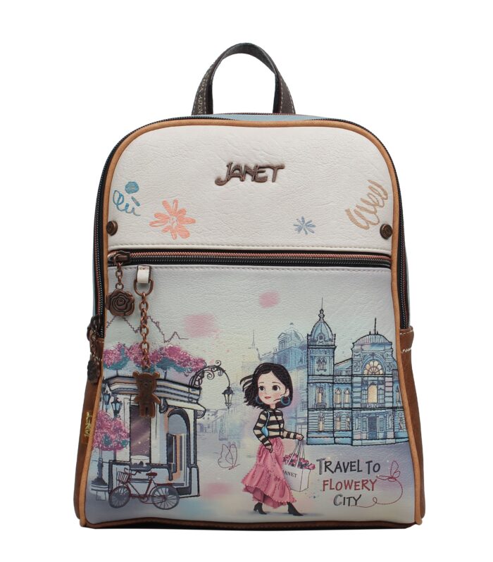 Structured Backpack — FLOWERY CITY