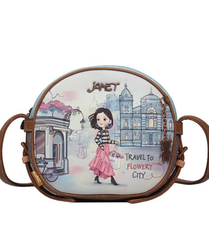 Round Crossbody Bag — FLOWERY CITY